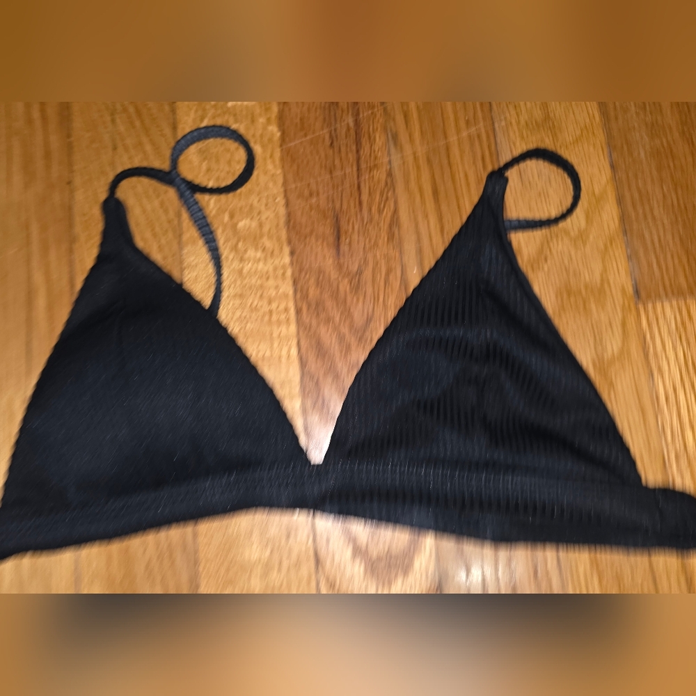 Black Ribbed Bikini Set - Picture 3 of 3